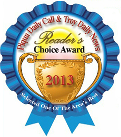 Piqua Daily Call and Troy Daily News Readers Choice Award 2013